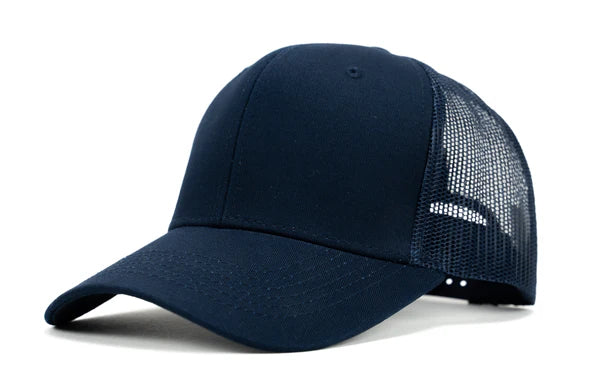 Plain Trucker Cap – Adjustable Snapback with Mesh Back for Breathability SOLID