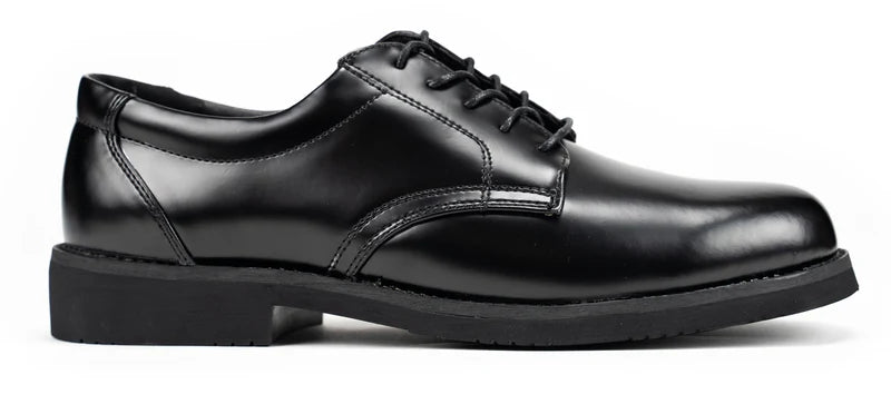 Men’s Oxford Dress Shoes – Slip-Resistant PU Sole, Cushioned Interior, High-Shine Formal Duty Shoes for Security & Uniform Wear (Copy)